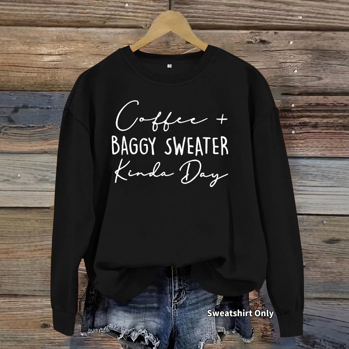 Letter printed round neck long sleeved sweatshirt - Premium Fitness & Activewear