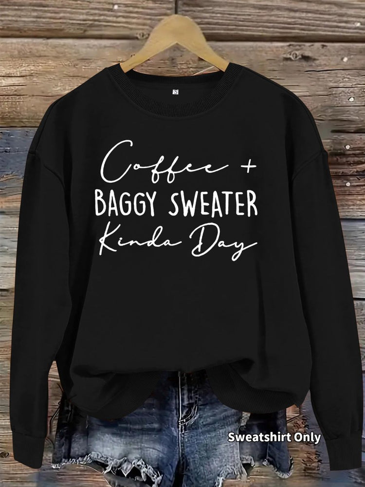 Letter printed round neck long sleeved sweatshirt - Premium Fitness & Activewear
