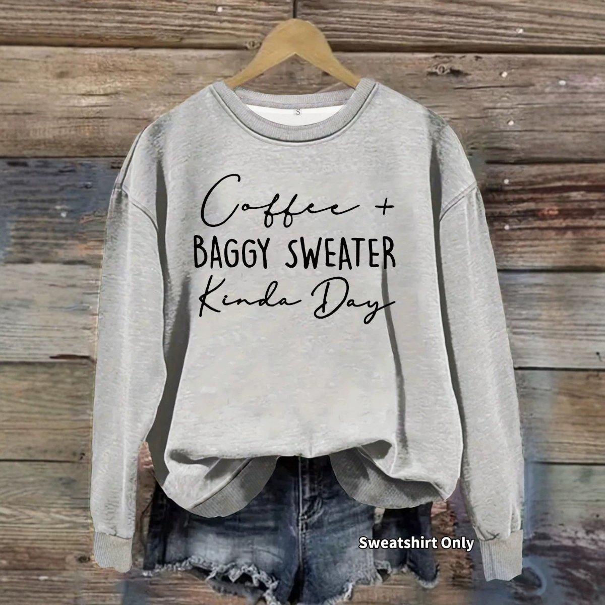 Letter printed round neck long sleeved sweatshirt - Premium Fitness & Activewear