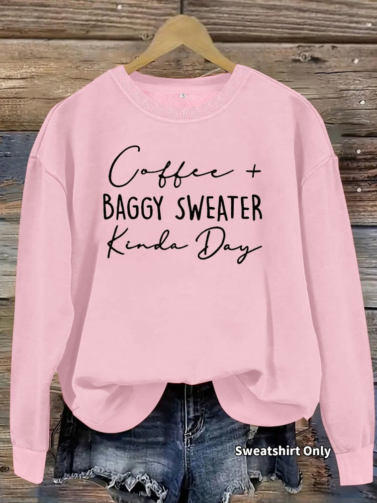 Letter printed round neck long sleeved sweatshirt - Premium Fitness & Activewear