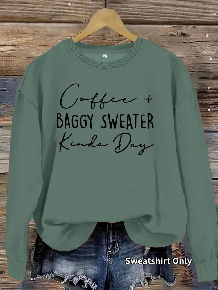 Letter printed round neck long sleeved sweatshirt - Premium Fitness & Activewear