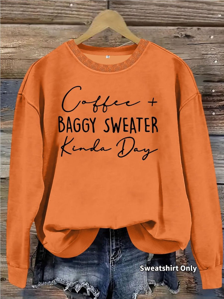 Letter printed round neck long sleeved sweatshirt - Premium Fitness & Activewear