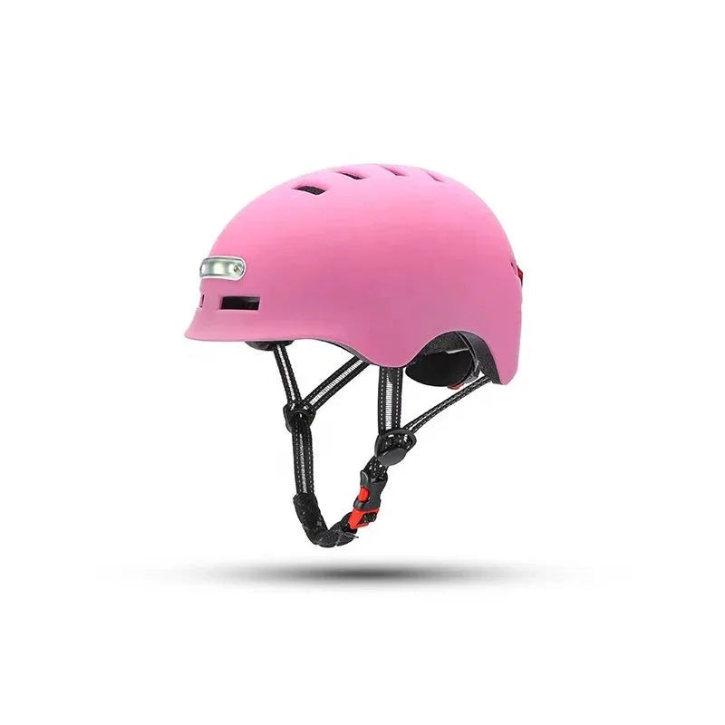 Lightweight Cycling Helmet with USB Rechargeable LED Lights, Adjustable Fit & Ventilation - Allen-Fitness