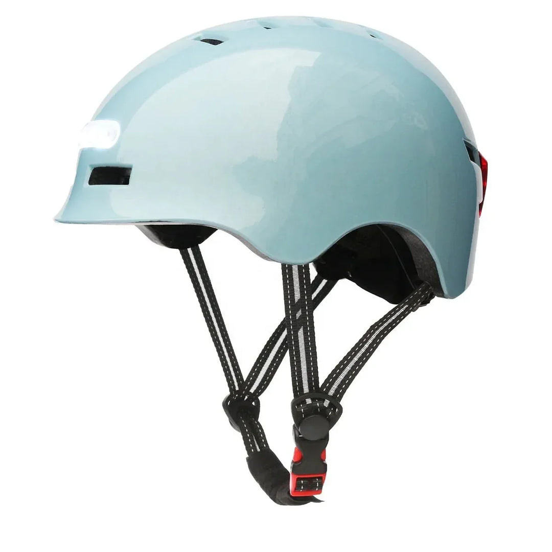 Lightweight Cycling Helmet with USB Rechargeable LED Lights, Adjustable Fit &amp; Ventilation - Allen-Fitness