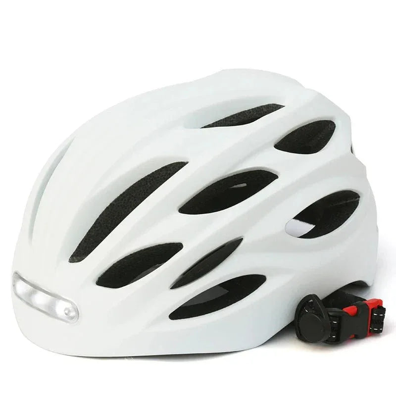 Lightweight Cycling Helmet with USB Rechargeable LED Lights, Adjustable Fit &amp; Ventilation - Allen-Fitness
