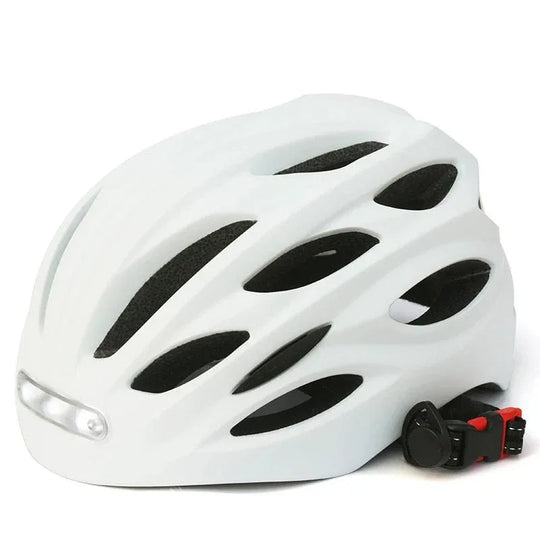 Lightweight Cycling Helmet with USB Rechargeable LED Lights, Adjustable Fit &amp; Ventilation - Allen-Fitness
