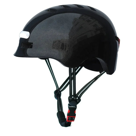 Lightweight Cycling Helmet with USB Rechargeable LED Lights, Adjustable Fit &amp; Ventilation - Allen-Fitness