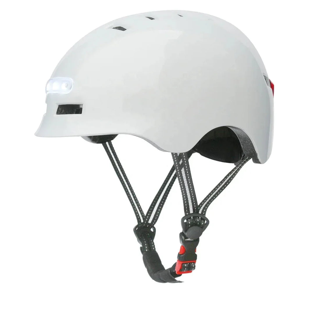 Lightweight Cycling Helmet with USB Rechargeable LED Lights, Adjustable Fit &amp; Ventilation - Allen-Fitness