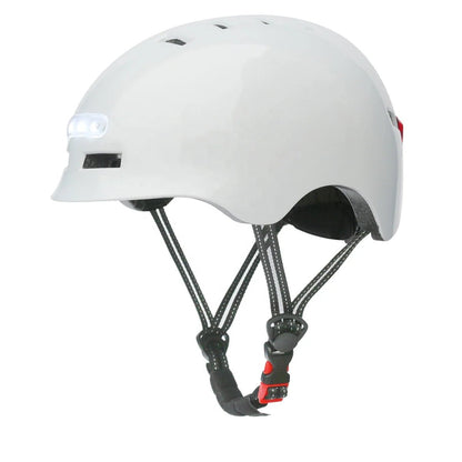 Lightweight Cycling Helmet With LED Lights, USB Rechargeable, Adjustable Fit & Ventilation - Allen - Fitness