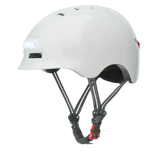 Lightweight Cycling Helmet with USB Rechargeable LED Lights, Adjustable Fit &amp; Ventilation - Allen-Fitness