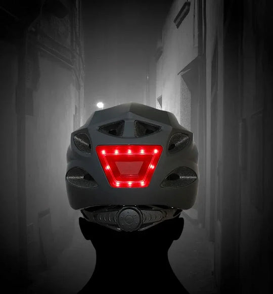 Lightweight Cycling Helmet with USB Rechargeable LED Lights, Adjustable Fit &amp; Ventilation - Allen-Fitness