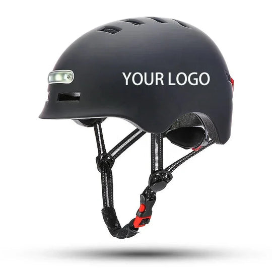 Lightweight Cycling Helmet with USB Rechargeable LED Lights, Adjustable Fit &amp; Ventilation - Allen-Fitness
