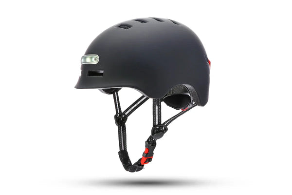 Lightweight Cycling Helmet with USB Rechargeable LED Lights, Adjustable Fit & Ventilation