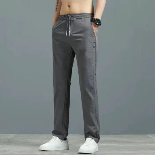 Lightweight Summer Trousers for Men - Plus Size Straight Pants in Multiple Colors - Allen-Fitness