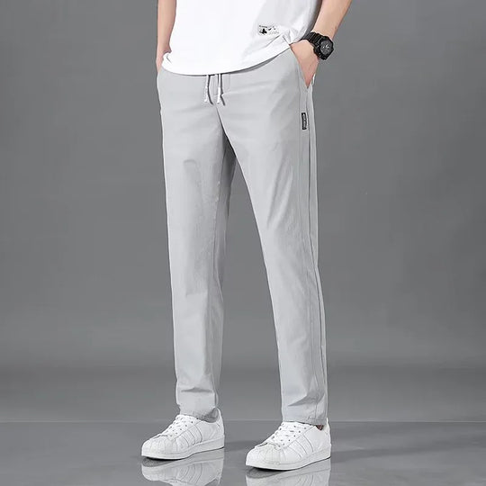 Lightweight Summer Trousers for Men - Plus Size Straight Pants in Multiple Colors - Allen-Fitness