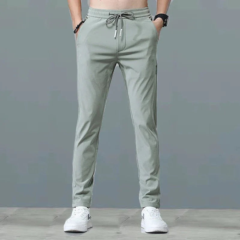 Lightweight Summer Trousers for Men - Plus Size Straight Pants in Multiple Colors - Allen-Fitness
