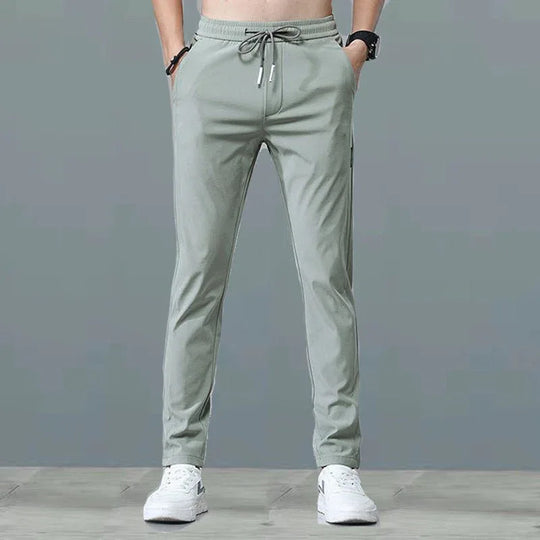 Lightweight Summer Trousers for Men - Plus Size Straight Pants in Multiple Colors - Allen-Fitness