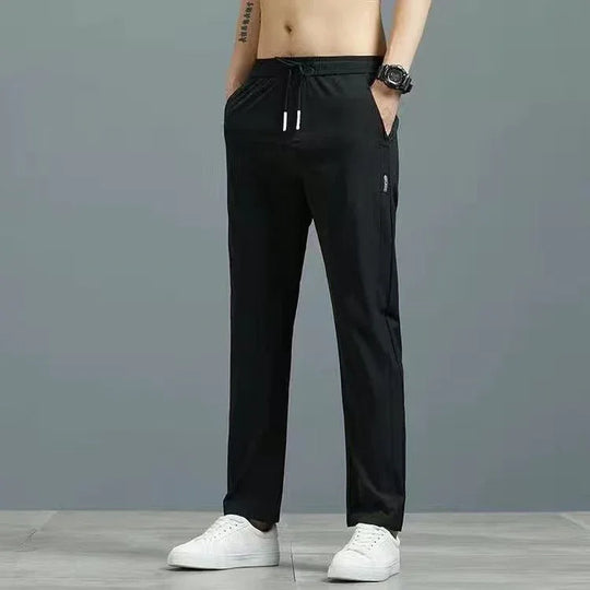 Lightweight Summer Trousers for Men - Plus Size Straight Pants in Multiple Colors - Allen-Fitness