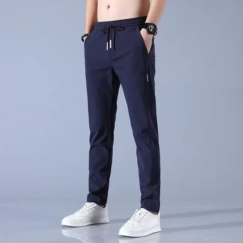 Lightweight Summer Trousers for Men - Plus Size Straight Pants in Multiple Colors - Allen-Fitness