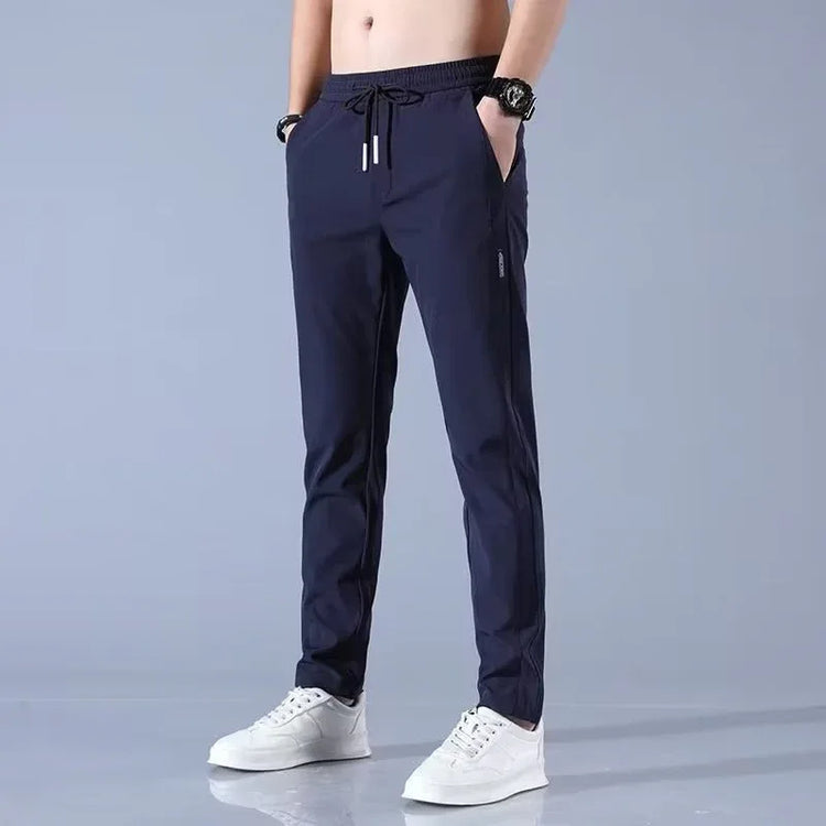 Lightweight Summer Trousers for Men - Plus Size Straight Pants in Multiple Colors - Allen-Fitness