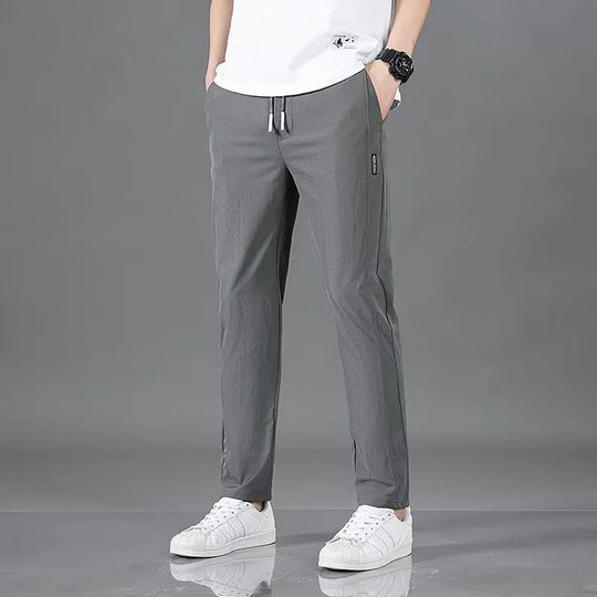 Lightweight Summer Trousers for Men - Plus Size Straight Pants in Multiple Colors - Allen-Fitness