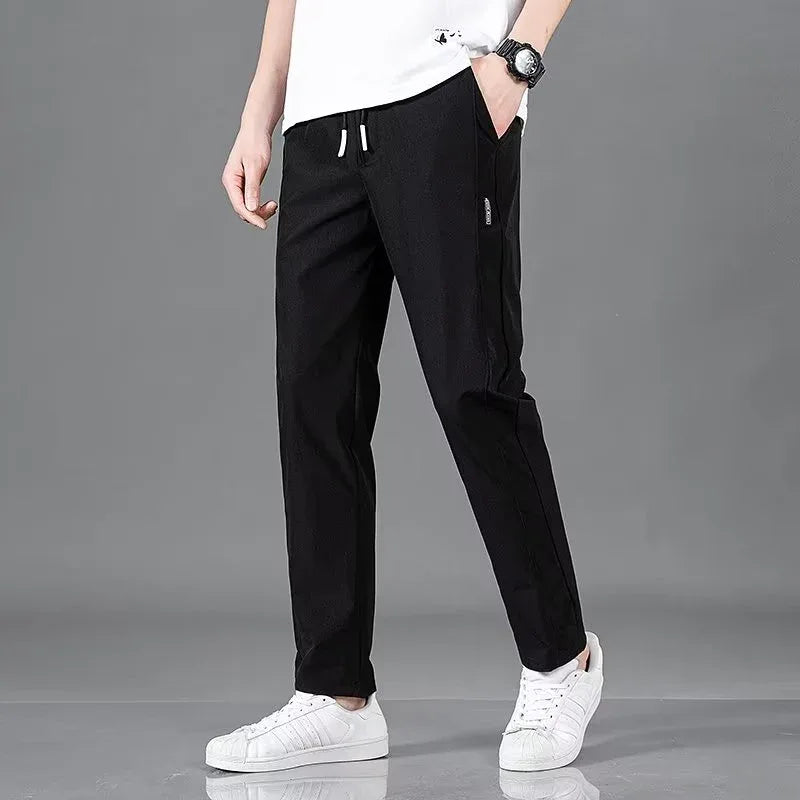Lightweight Summer Trousers for Men - Plus Size Straight Pants in Multiple Colors - Allen-Fitness