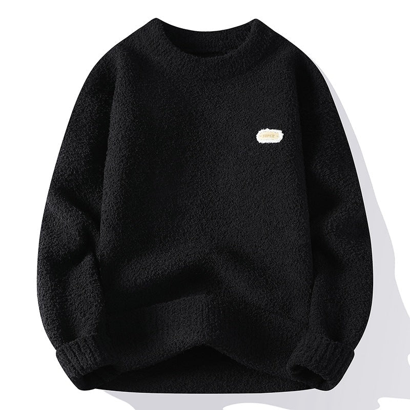 Long Sleeve Round Neck Men's Thick Warm Knit Sweater - Premium Fitness & Activewear for Men & Women|UK
