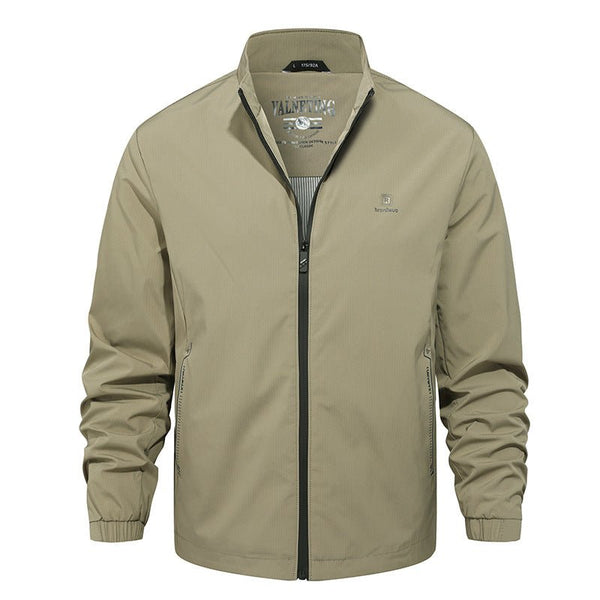 Long Sleeve Stand Collar Loose Fit Men's Jacket - Premium Fitness & Activewear for Men & Women|UK