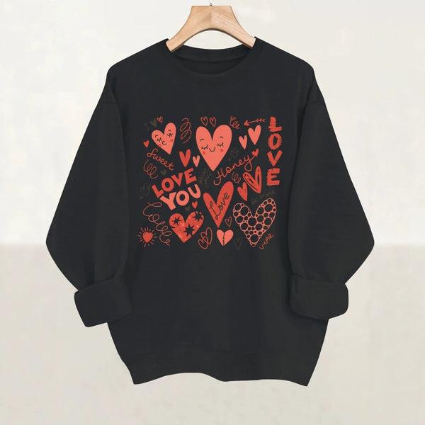 Loose velvet sweatshirt