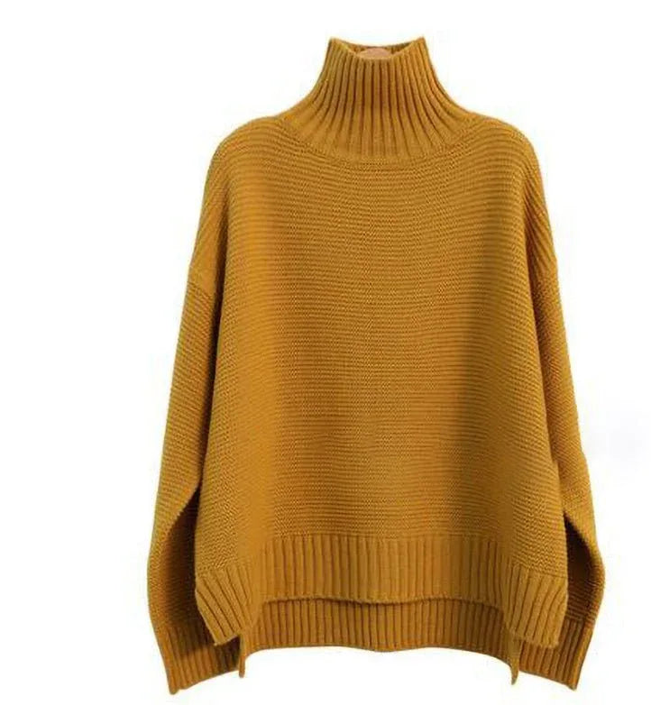 Luxurious Women’s Cashmere Turtleneck Knitted Sweater – Soft, Breathable, Versatile Pullover - Allen-Fitness