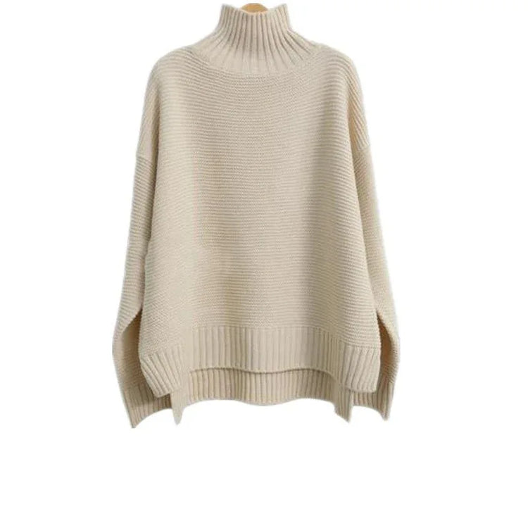 Luxurious Women’s Cashmere Turtleneck Knitted Sweater – Soft, Breathable, Versatile Pullover - Allen-Fitness