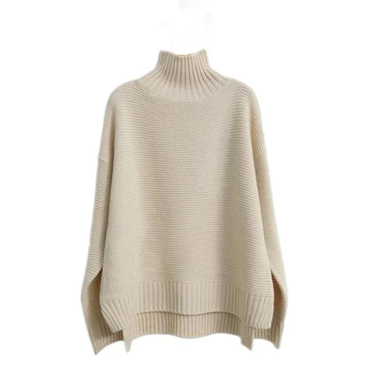 Luxurious Women’s Cashmere Turtleneck Knitted Sweater – Soft, Breathable, Versatile Pullover - Allen-Fitness