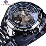 Luxury Waterproof Skeleton Watch for Men - Mechanical Hand Wind Design, Elegant Style - Allen-Fitness