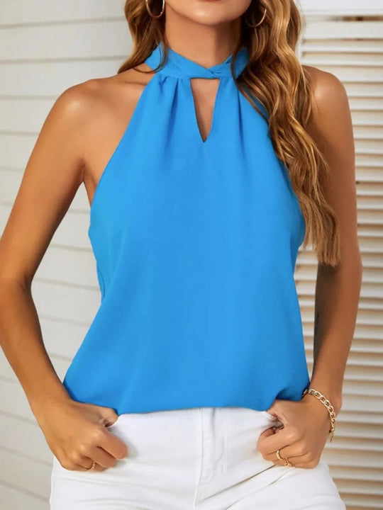 Mandy Cutout Grecian Neck Tank - Premium Fitness &amp; Activewear for Men &amp; Women|UK