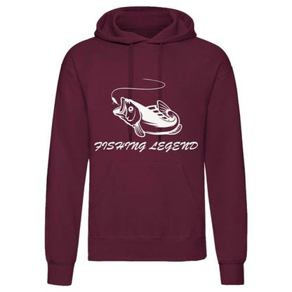 Machine washable label on the Fishing Legend Hoodie, emphasizing easy care for everyday use.