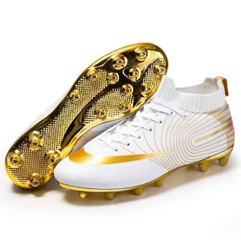Men and Kids Football Boots Leather Cleats Training Soccer Shoes - Allen-Fitness