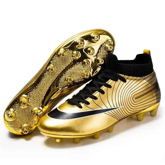 Men and Kids Football Boots Leather Cleats Training Soccer Shoes - Allen-Fitness