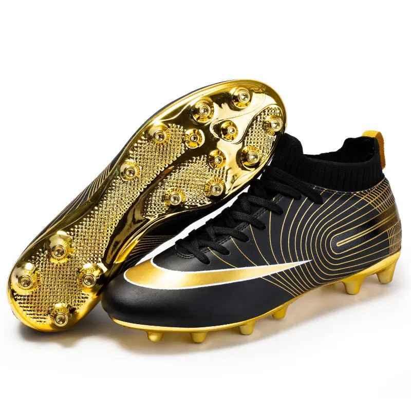 Men and Kids Football Boots Leather Cleats Training Soccer Shoes - Allen-Fitness