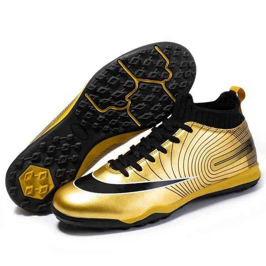 Men and Kids Football Boots Leather Cleats Training Soccer Shoes - Allen-Fitness
