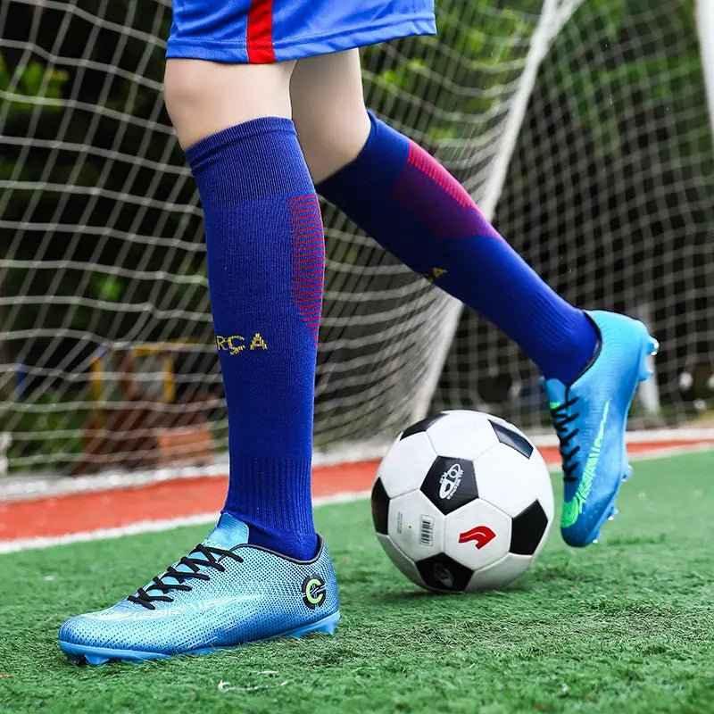 Men Cleats Sports Football Boots and Kids Soccer Shoes - Allen-Fitness