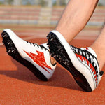 Men Track Field Shoes Women Spikes Sneakers Athlete Running Training Shoes Lightweight Match Spike Sport Shoes Zapatos Size 45 - Allen-Fitness