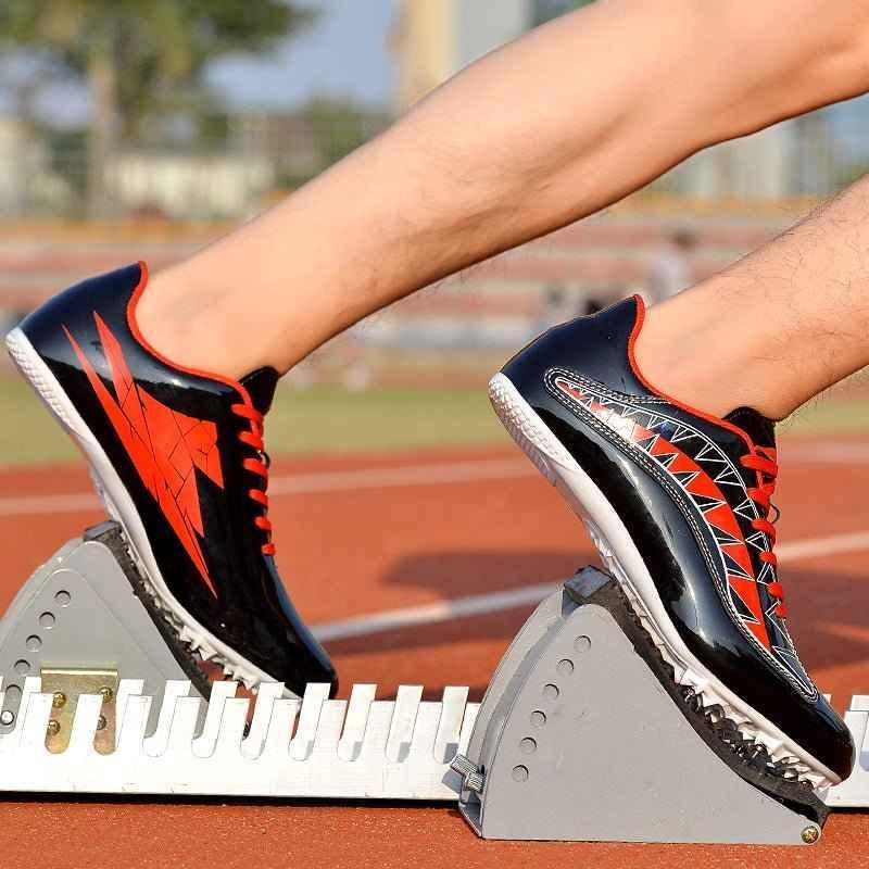 Men Track Field Shoes Women Spikes Sneakers Athlete Running Training Shoes Lightweight Match Spike Sport Shoes Zapatos Size 45 - Allen-Fitness
