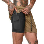 Breathable Gym Shorts for Men - 2 in 1 Lightweight Quick Dry Athletic Shorts with Towel Loop - Allen-Fitness