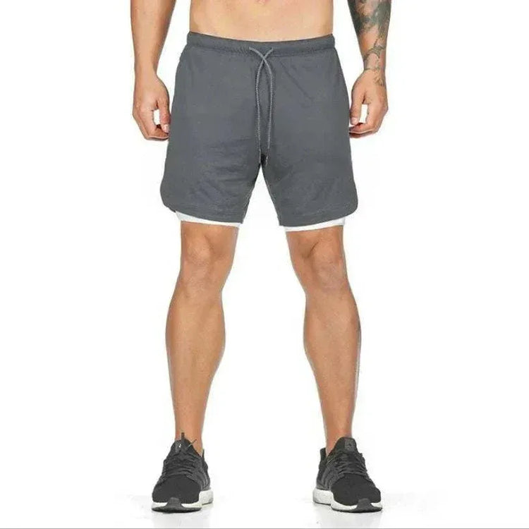Breathable Gym Shorts for Men - 2 in 1 Lightweight Quick Dry Athletic Shorts with Towel Loop - Allen-Fitness