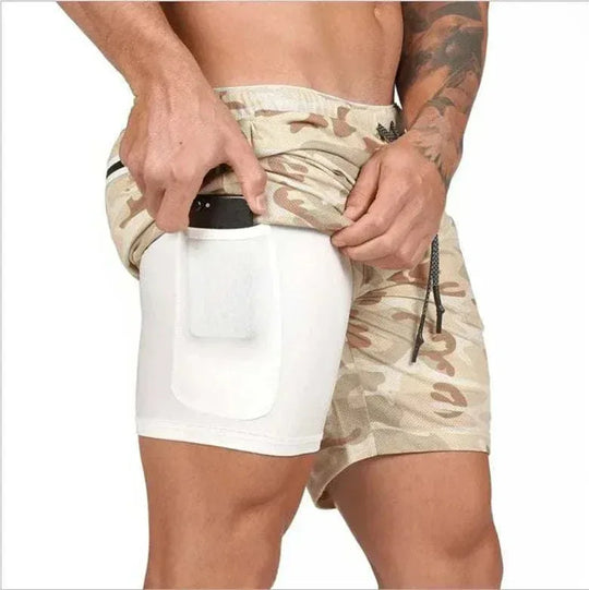 Breathable Gym Shorts for Men - 2 in 1 Lightweight Quick Dry Athletic Shorts with Towel Loop - Allen-Fitness