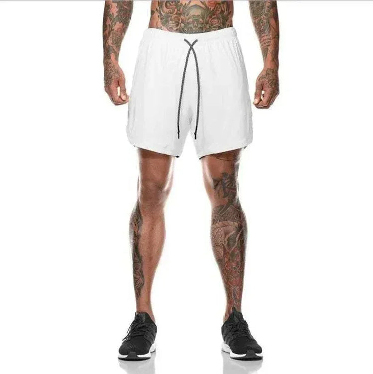 Breathable Gym Shorts for Men - 2 in 1 Lightweight Quick Dry Athletic Shorts with Towel Loop - Allen-Fitness