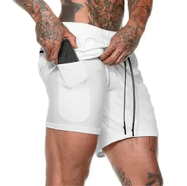 Breathable Gym Shorts for Men - 2 in 1 Lightweight Quick Dry Athletic Shorts with Towel Loop - Allen-Fitness