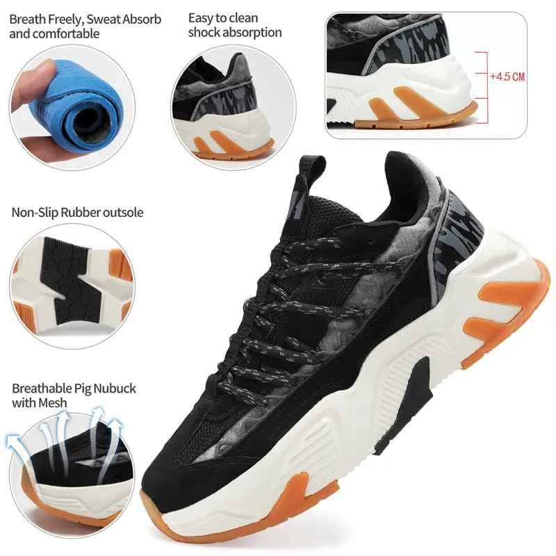 Men's Athletic Walking Style Casual Shoes with Custom Logo - Sneakers for Men