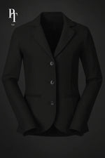 Men's Black Equestrian Jacket Men - Breathable Linen Cotton Blend, Classic Tailored Fit - Allen-Fitness