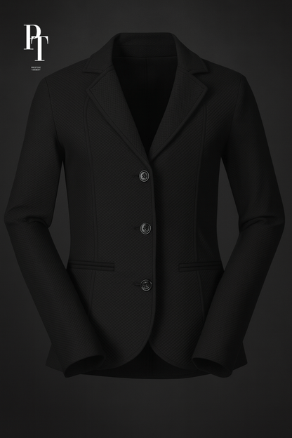 Men's Black Equestrian Jacket Men - Breathable Linen Cotton Blend, Classic Tailored Fit - Allen - Fitness